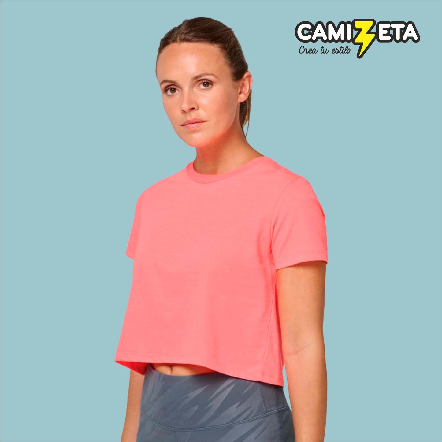 4022 Camiseta Top Crop corte suelto 130gm