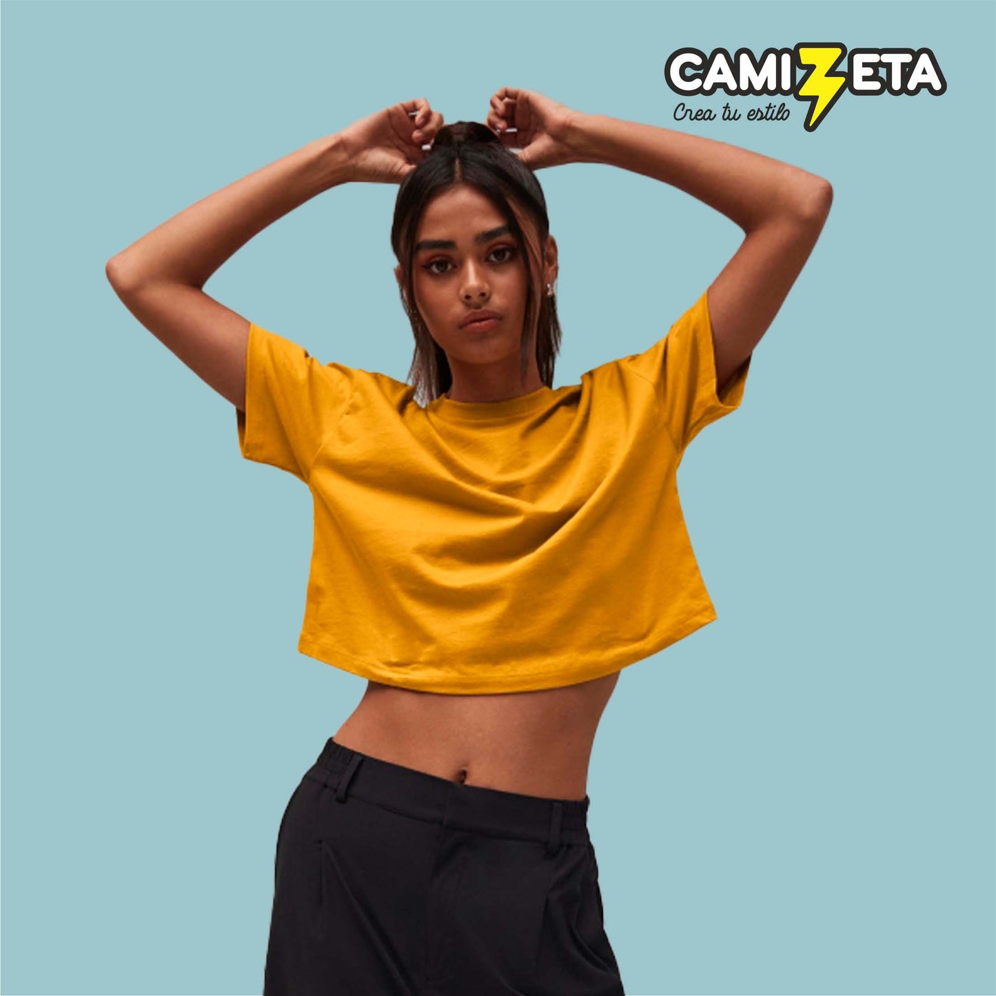 648 Camiseta Crop top corte suelto 130gm