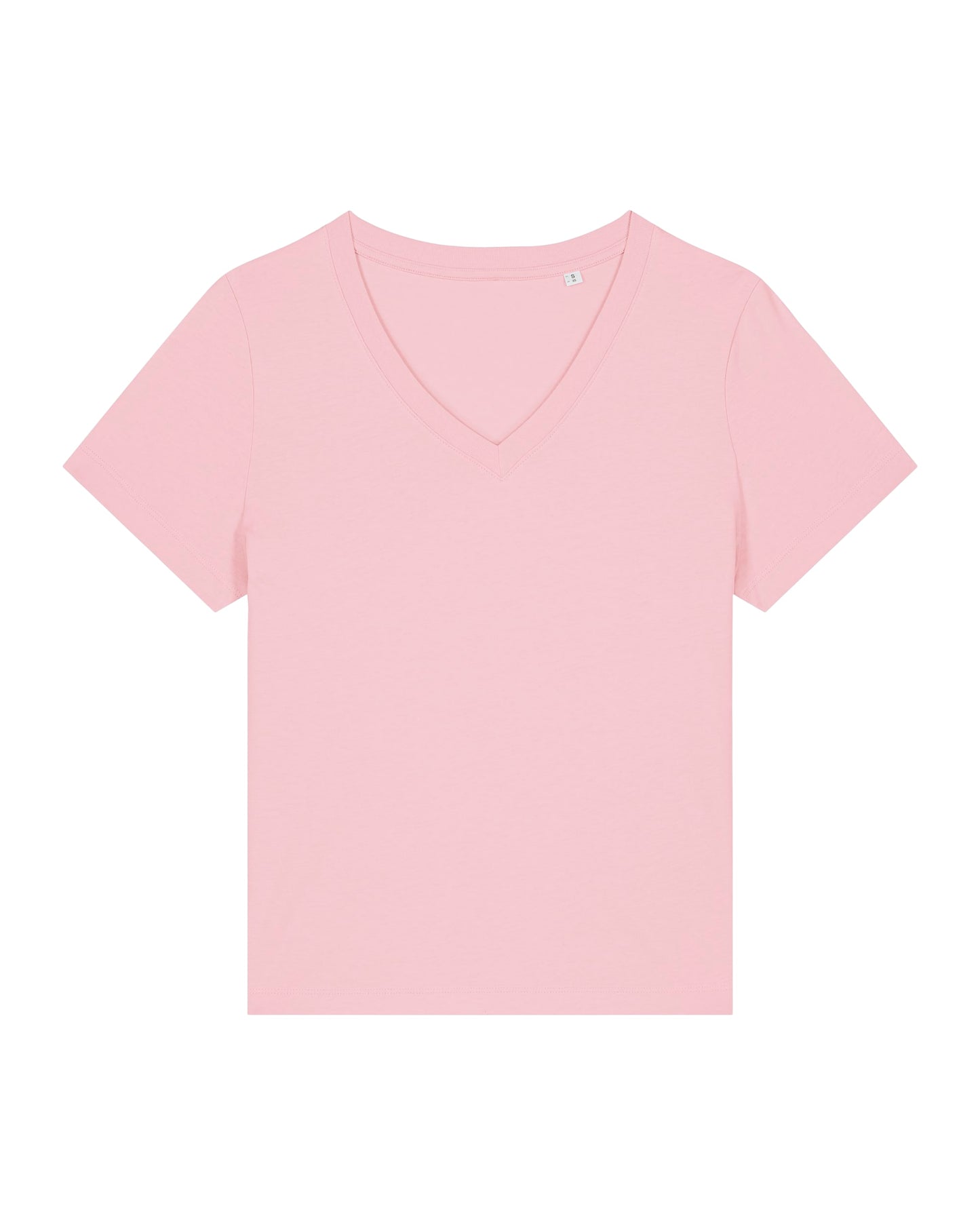 176 Camiseta mujer corte estándar cuello pico 155gms 100% algodón orgánico 🌿